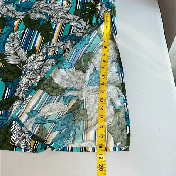 NWT Apt. 9 Striped Floral Maxi Dress - Green and Blue Size Small - Picture 10 of 15